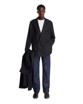 Blue Double-Breasted Cashmere Jacket | PDP | Antonia