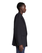 Blue Double-Breasted Cashmere Jacket | PDP | Antonia