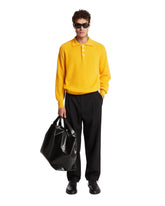 Yellow Diana Cashmere Polo Shirt | PDP | Antonia
