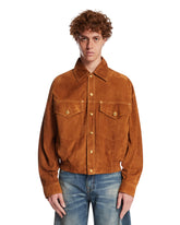 Brown Suede Blouson Jacket | PDP | Antonia