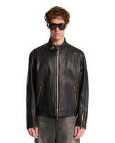 Black Leather Biker Jacket | PDP | Antonia