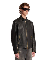Black Leather Biker Jacket | PDP | Antonia