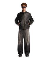 Black Leather Biker Jacket | PDP | Antonia