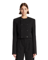 Black RHW Cropped Blazer | PDP | Antonia