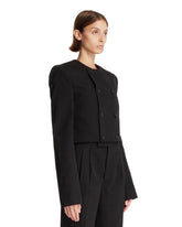 Black RHW Cropped Blazer | PDP | Antonia