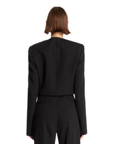 Black RHW Cropped Blazer | PDP | Antonia