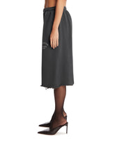 Black Community Center Distressed Shorts | PDP | Antonia