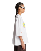 White Oversized Logo T-Shirt | PDP | Antonia