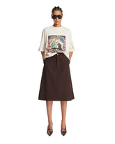 White Cotton Printed T-Shirt | PDP | Antonia