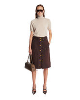 Brown Workwear Skirt | PDP | Antonia