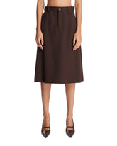 Brown Uniform Wool Skirt | PDP | Antonia