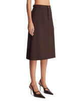 Brown Uniform Wool Skirt | PDP | Antonia
