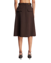 Brown Uniform Wool Skirt | PDP | Antonia