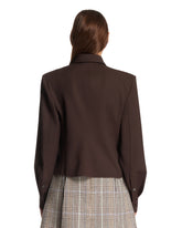 Brown Wool Blend Chavela Shirt | PDP | Antonia