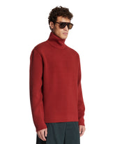 Burgundy High-Neck Sweater | PDP | Antonia