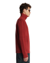 Burgundy High-Neck Sweater | PDP | Antonia