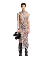 Gray Mesh Check Dress - new arrivals women's clothing | PLP | dAgency