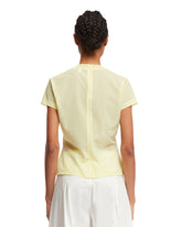 Yellow Logoed Sheer T-Shirt | PDP | dAgency