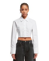 White Cropped Shirt - ALEXANDER WANG WOMEN | PLP | dAgency