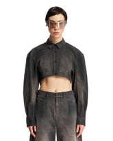 Black Cropped Shirt - ALEXANDER WANG WOMEN | PLP | dAgency