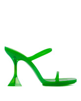 Fluo Green Brito Sandals - Amina muaddi women | PLP | dAgency