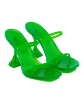 Fluo Green Brito Sandals - Amina muaddi women | PLP | dAgency