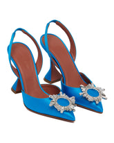 Blue Satin Begum Sandals - New arrivals women's shoes | PLP | dAgency