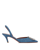 Blue Satin Camelia Pumps - New arrivals women's shoes | PLP | dAgency