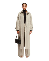 Beige Buttoned Trench Coat | PDP | dAgency