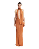Brown Plunging Neckline Dress - Women's dresses | PLP | dAgency