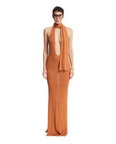 Brown Plunging Neckline Dress - Women's dresses | PLP | dAgency
