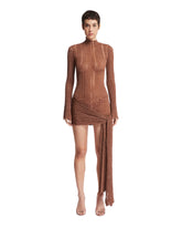 Brown Draped Dress - AYA MUSE | PLP | dAgency