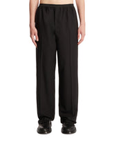 Black Elastic Wool Pants - Men's trousers | PLP | dAgency