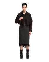 Black Double Layer Skirt | PDP | dAgency
