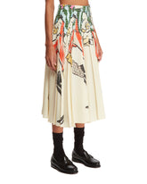 Printed Plisse Midi Skirt | PDP | dAgency