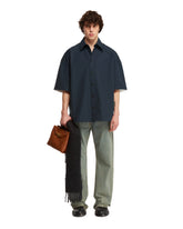 Blue Compact Cotton Shirt - Bottega Veneta men | PLP | dAgency