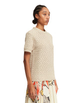 T-Shirt Crochet Beige | PDP | dAgency