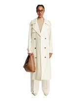 White Silk Trench Coat - Women's clothing | PLP | dAgency