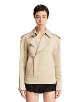 Beige Short Trench Coat - Women's jackets | PLP | dAgency