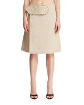 Beige Canvas Trench Skirt - Women's clothing | PLP | dAgency