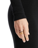 Gold And Silver Triplet Ring - CHARLOTTE CHESNAIS WOMEN | PLP | dAgency
