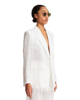 White Double-Breasted Blazer | PDP | dAgency