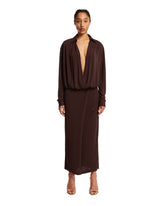 Brown Wrap Shirt Dress - Women's clothing | PLP | dAgency