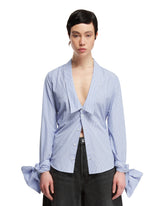 Blue Knotted Cuffs Shirt - COPERNI WOMEN | PLP | dAgency
