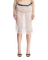 White Semi-Sheer Skirt - NENSI DOJAKA WOMEN | PLP | dAgency