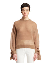 Brown Knotted Cuffs Sweater - Women | PLP | dAgency