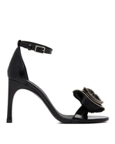 Black Zip Flower Sandals - Women's shoes | PLP | dAgency
