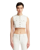 White Cropped Vest - Women's clothing | PLP | dAgency