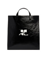 Black Eco Leather Tote | PDP | dAgency
