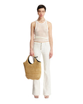 White Mesh Cotton Top - Women's clothing | PLP | dAgency